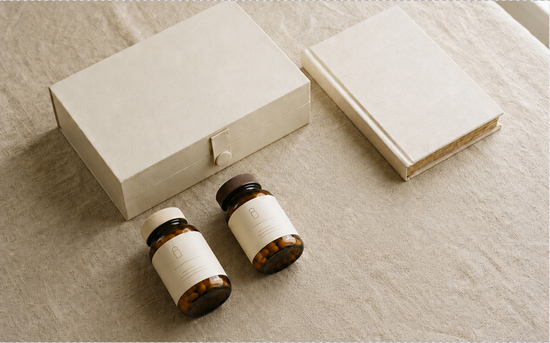 Acute Viral Readiness Pack — kit box, guidebook and two prescription bottles